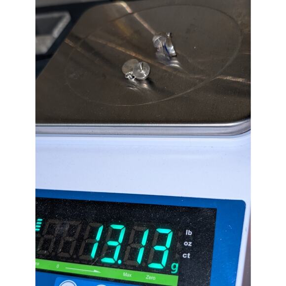 VTG Taxco Mexico Sterling Silver Lapis Lazuli Inlay 1.5" Long Dangle Earrings - Picture 5 of 6